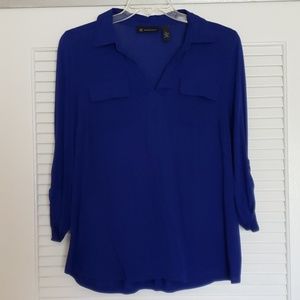 INC International Concepts Colbalt Blue Top